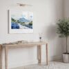05 - Pico Island Watercolor - Horizontal Art Print in Hallway with White Frame.jpg