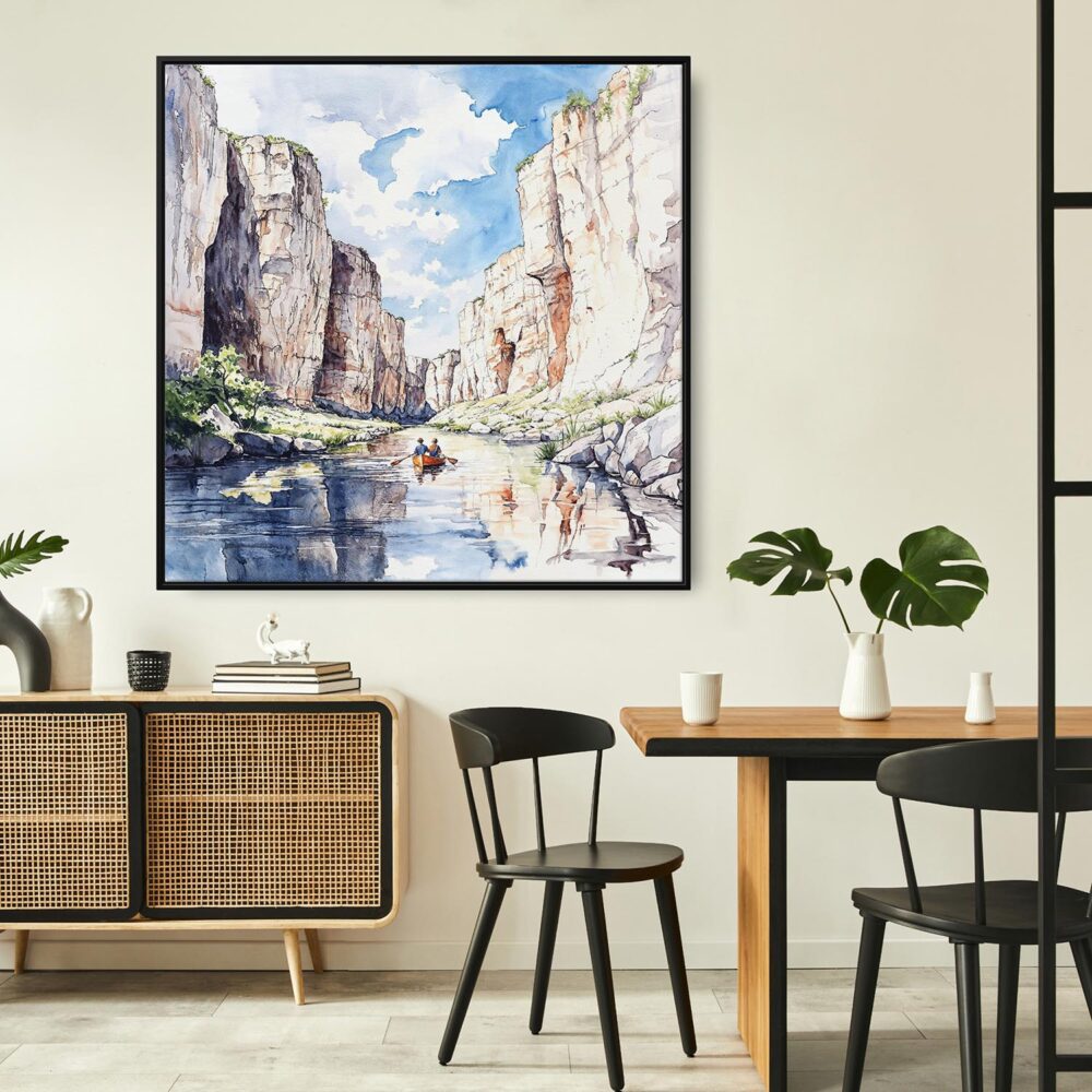 06 - Framed Big Bend National Park Watercolor - Square Canvas Print - Boho Kitchen.jpg 06 - Framed Big Bend National Park Watercolor - Square Canvas Print - Boho Kitchen.jpg