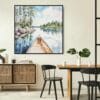 06 - Framed Boundary Waters Square Watercolor Canvas Print - Boho Kitchen.jpg