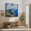 06 - Framed Channel Island Watercolor - Square Canvas Print - Hallway.jpg