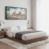 06 - Framed Coffee in Florence Italy Watercolor - Panorama Canvas Print - Bedroom.jpg