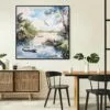 06 - Framed Everglades National Park Watercolor Style - Square Canvas Print - Boho Kitchen.jpg