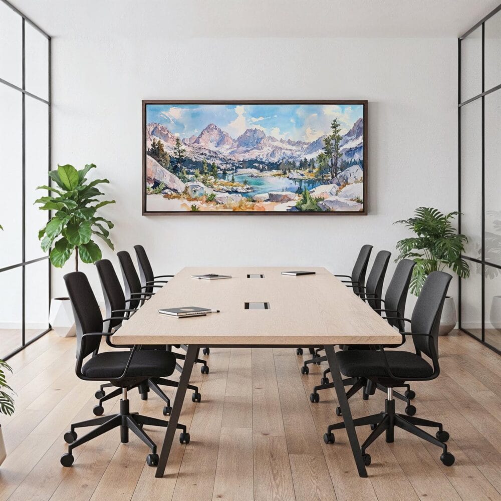 06 - Framed King Canyons National Park Panorama Watercolor Canvas Print - Office.jpg 06 - Framed King Canyons National Park Panorama Watercolor Canvas Print - Office.jpg