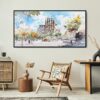 06 - Framed Sagrada Familia Barcelona Watercolor - Panorama Canvas Print - Boho Chair.jpg