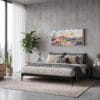 06 - Framed Sedona Arizona Watercolor - Panorama Canvas Print - Modern Living Room.jpg