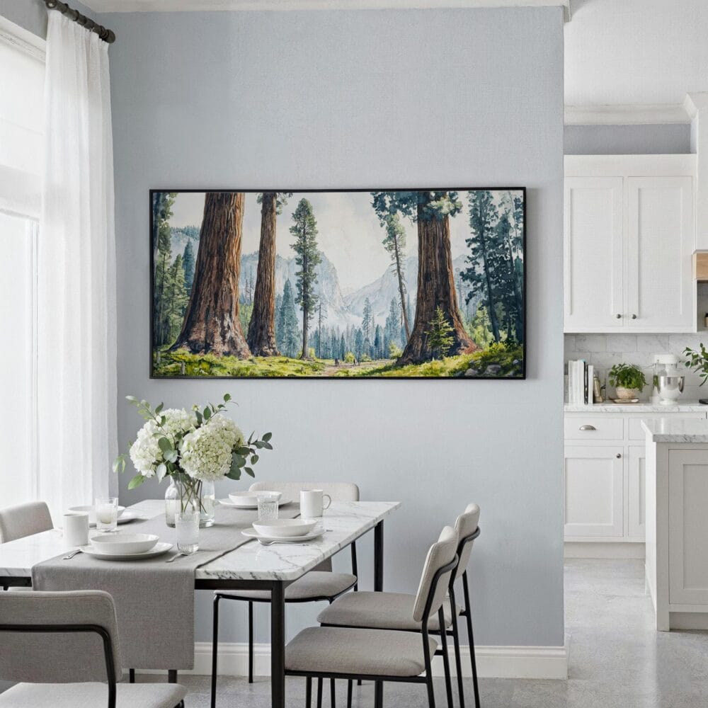 06 - Framed Sequoia National Park Panorama Watercolor Canvas Print - Coastal Kitchen.jpg 06 - Framed Sequoia National Park Panorama Watercolor Canvas Print - Coastal Kitchen.jpg