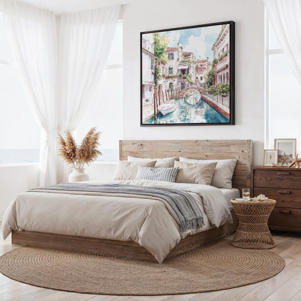 06 - Framed Venice Italy Canal Watercolor - Square Canvas Print - Bedroom.jpg 06 - Framed Venice Italy Canal Watercolor - Square Canvas Print - Bedroom.jpg