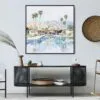 06 - Large Abstract Palm Springs Square Watercolor Canvas Print in Midcentury Corner.jpg