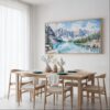 07 - Framed Banff National Park Watercolor - Panorama Canvas Print - Dining Table.jpg