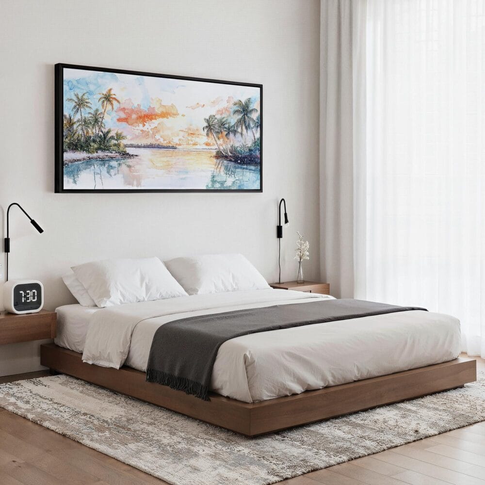 07 - Framed Biscayne National Park Watercolor - Panorama Canvas Print - Bedroom.jpg 07 - Framed Biscayne National Park Watercolor - Panorama Canvas Print - Bedroom.jpg