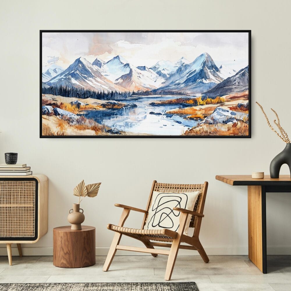 07 - Framed Gates of the Arctic National Park Watercolor - Panorama Canvas Print - Boho Chair.jpg 07 - Framed Gates of the Arctic National Park Watercolor - Panorama Canvas Print - Boho Chair.jpg