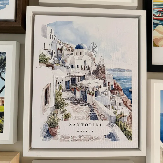 Review – Yvonne – Santorini Watercolor Canvas