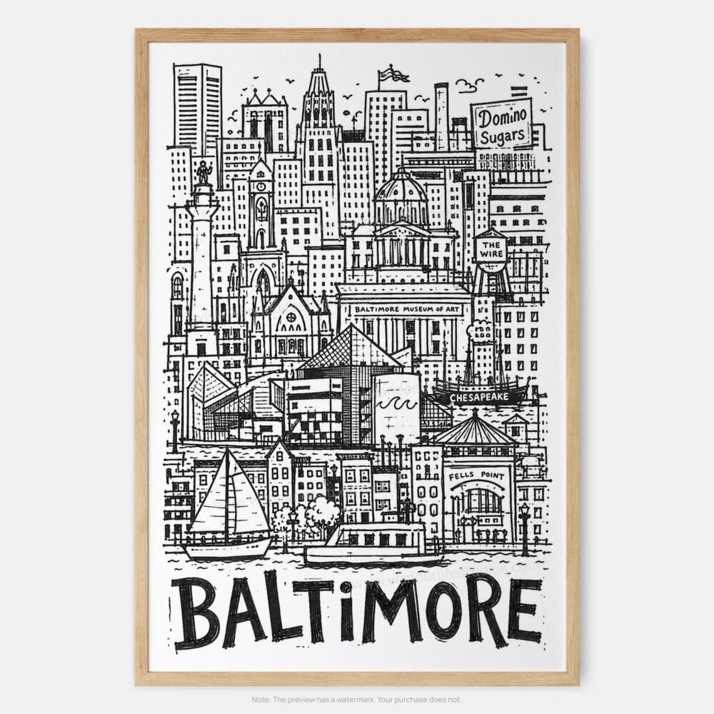 01 - Baltimore City Art - Pencil Style Art Print - Main - Vertical.jpg 01 - Baltimore City Art - Pencil Style Art Print - Main - Vertical.jpg