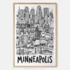 01 - Minneapolis City Art - Pencil Style Art Print - Main - Vertical.jpg