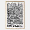 01 - New Orleans City Art - Pencil Style Art Print - Main - Vertical.jpg