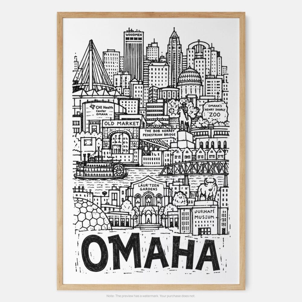 01 - Omaha City Art - Pencil Style Art Print - Main - Vertical.jpg 01 - Omaha City Art - Pencil Style Art Print - Main - Vertical.jpg