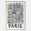 01 - Paris City Art - Pencil Style Art Print - Main - Vertical.jpg