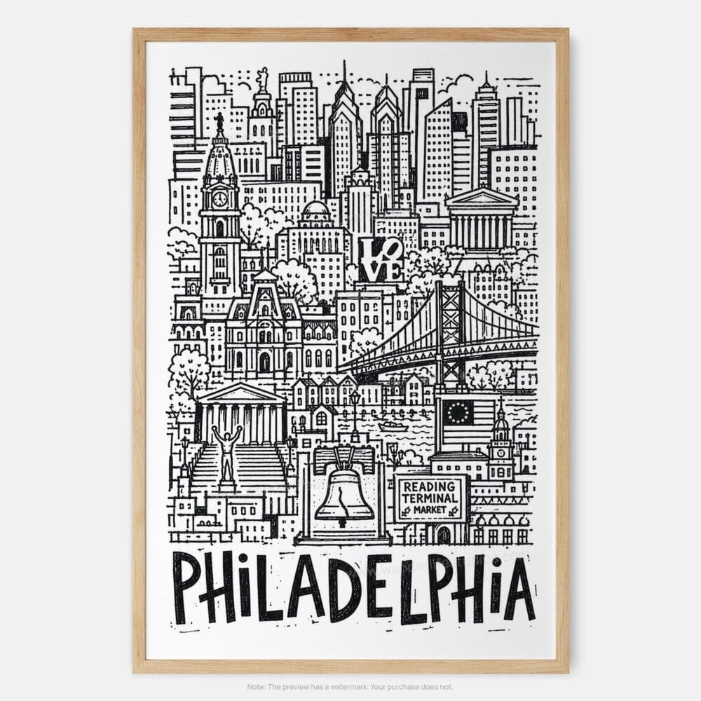 01 - Philadelphia City Art - Pencil Style Art Print - Main - Vertical.jpg 01 - Philadelphia City Art - Pencil Style Art Print - Main - Vertical.jpg
