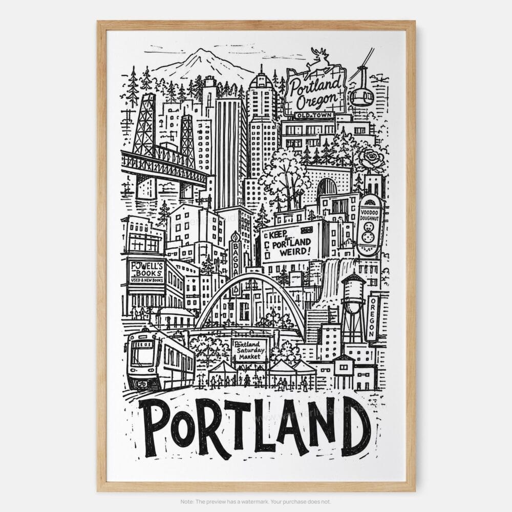 01 - Portland City Art - Pencil Style Art Print - Main - Vertical.jpg 01 - Portland City Art - Pencil Style Art Print - Main - Vertical.jpg