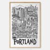 01 - Portland City Art - Pencil Style Art Print - Main - Vertical.jpg