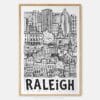 01 - Raleigh City Art - Pencil Style Art Print - Main - Vertical.jpg