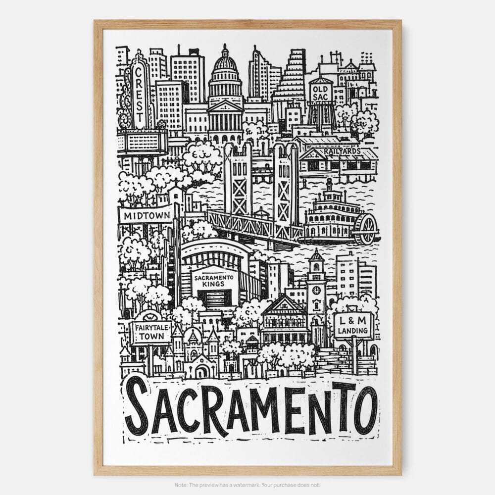 01 - Sacramento City Art - Pencil Style Art Print - Main - Vertical.jpg 01 - Sacramento City Art - Pencil Style Art Print - Main - Vertical.jpg