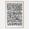 01 - Sacramento City Art - Pencil Style Art Print - Main - Vertical.jpg