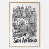 01 - San Antonio City Art - Pencil Style Art Print - Main - Vertical.jpg