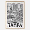 01 - Tampa City Art - Pencil Style Art Print - Main - Vertical.jpg
