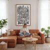 02 - Framed Austin City Art - Pencil Style Canvas Print - Woman Knitting - Vertical.jpg