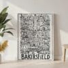 03 - Bakersfield City Art - Pencil Style Canvas Print with White Floater Frame - Standing on Floor - Vertical.jpg