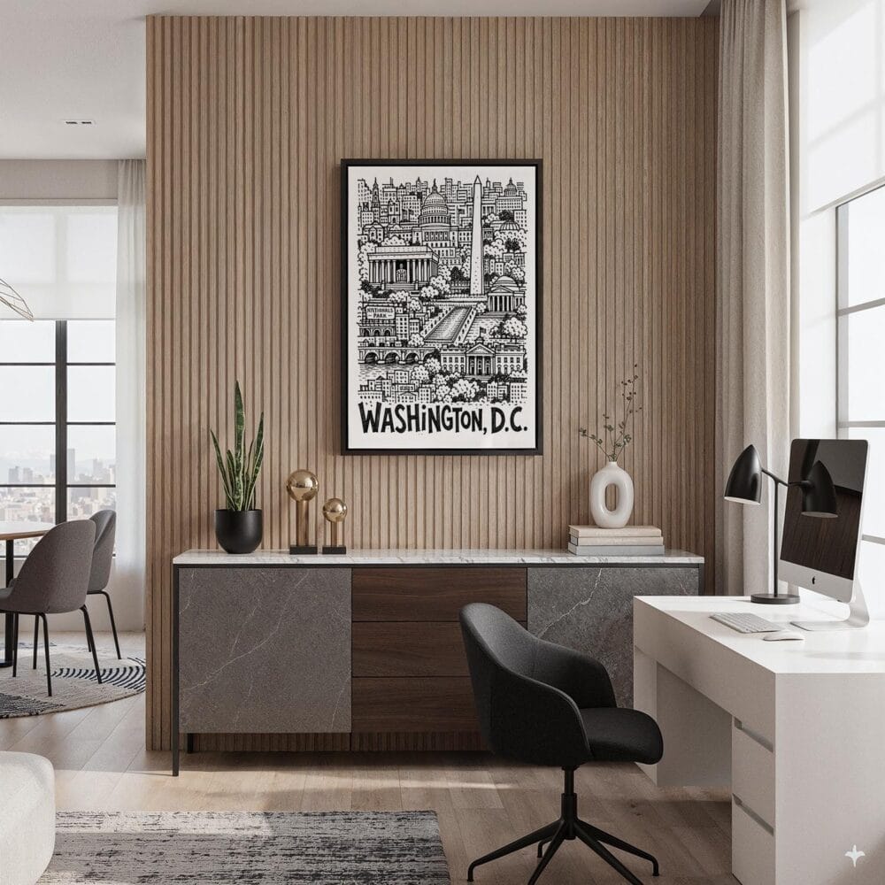 03 - Black Framed Washington DC City Art - Pencil Style Canvas Print - Home Office - Vertical.jpg 03 - Black Framed Washington DC City Art - Pencil Style Canvas Print - Home Office - Vertical.jpg