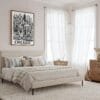 03 - Framed Chicago City Art - Pencil Style Canvas Print - Coastal Bedroom - Vertical.jpg