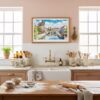 03 - Framed Strasbourg Watercolor - Horizontal Art Print in Farmhouse style Kitchen.jpg
