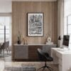 04 - Black Framed Columbus City Art - Pencil Style Canvas Print - Home Office - Vertical.jpg