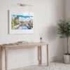 04 - Strasbourg Watercolor - Horizontal Art Print in Hallway with White Frame.jpg
