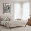 05 - Framed San Francisco City Art - Pencil Style Canvas Print - Coastal Bedroom - Vertical.jpg