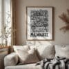 05 - Milwaukee City Art - Pencil Style Art Print with Vintage Wood Frame - Vertical.jpg