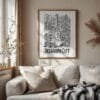 05 - Oklahoma City Art - Pencil Style Art Print with Vintage Wood Frame - Vertical.jpg