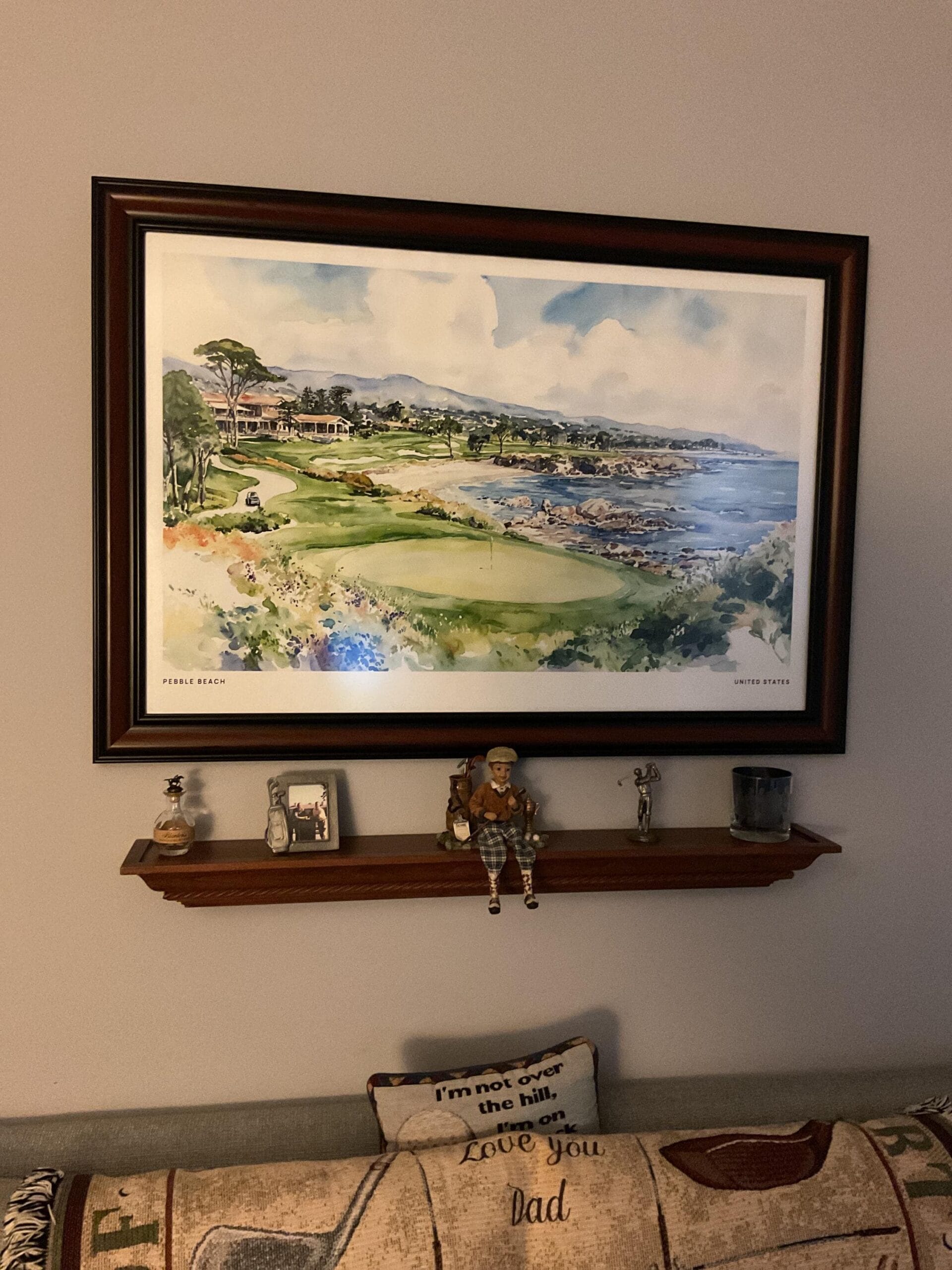 etsy customer review photo Golf at framed