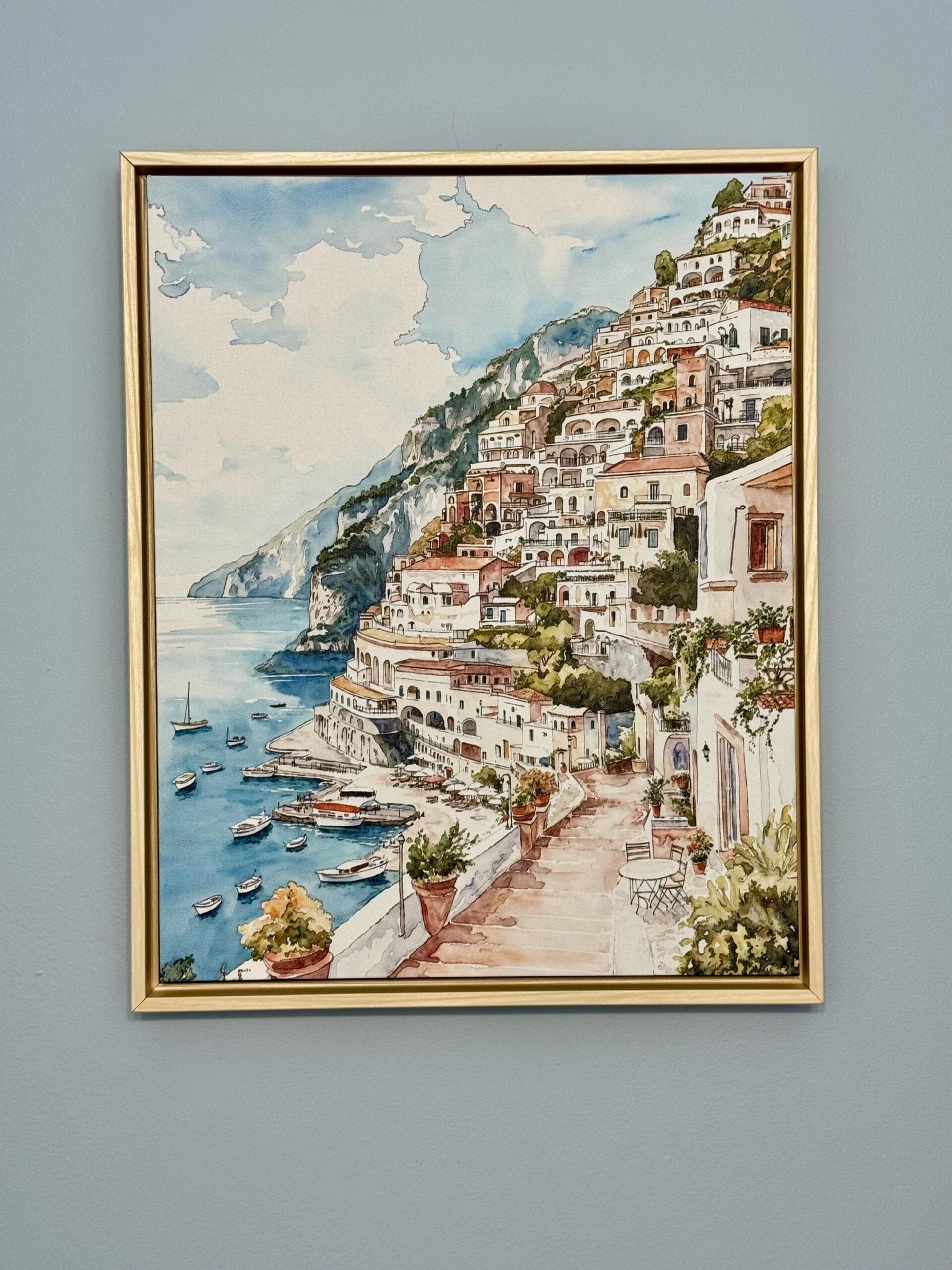 etsy customer review photo Positano canvas