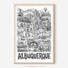 01 - Albuquerque City Art - Pencil Style Art - Digital Download - Main.jpg