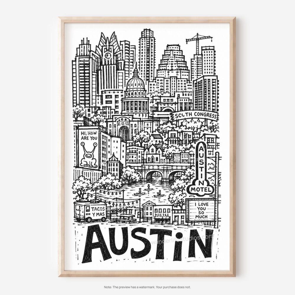 01 - Austin City Art - Pencil Style Art - Digital Download - Main.jpg 01 - Austin City Art - Pencil Style Art - Digital Download - Main.jpg
