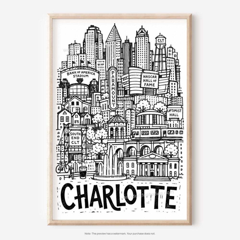 01 - Charlotte City Art - Pencil Style Art - Digital Download - Main.jpg 01 - Charlotte City Art - Pencil Style Art - Digital Download - Main.jpg