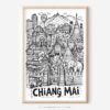 01 - Chiang Mai City Art - Pencil Style Art - Digital Download - Main.jpg