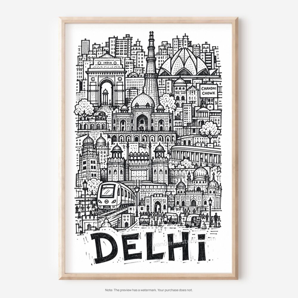 01 - Delhi City Art - Pencil Style Art - Digital Download - Main.jpg 01 - Delhi City Art - Pencil Style Art - Digital Download - Main.jpg