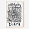 01 - Delhi City Art - Pencil Style Art - Digital Download - Main.jpg