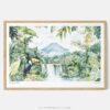 01 - Framed Costa Rica Arenal Volcano Watercolor - Horizontal-36x24 Art Print - Main.jpg