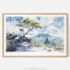 01 - Framed Hawaii Volcanoes National Park Watercolor - Horizontal-36x24 Art Print - Main.jpg