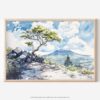 01 - Hawaii Volcanoes National Park Watercolor - Horizontal Art - Digital Download - Main.jpg